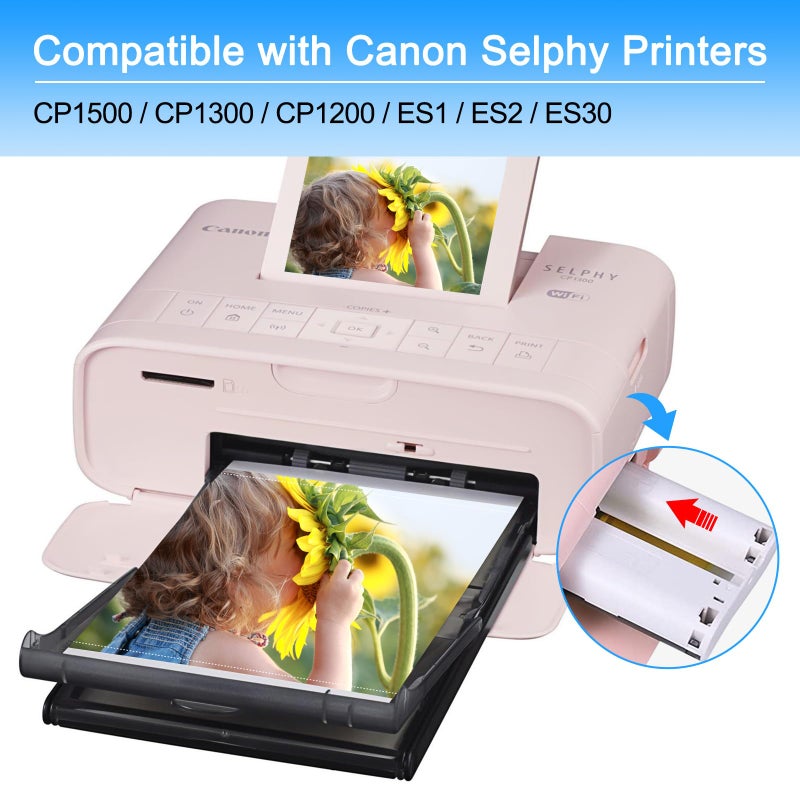 KCMYTONER Compatible for Canon KP-36IN KP-36IP (7737A001) 1 Color Ink Cartridge & 36 Sheets Paper Set 4 ""x6 "" for Selphy CP1500 CP1300 CP1200 Wireless Photo Printer - Image 2